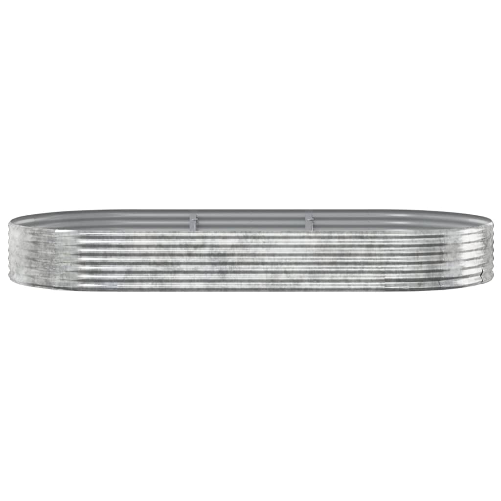Jardinière Acier enduit de poudre 296x140x36 cm Argenté
