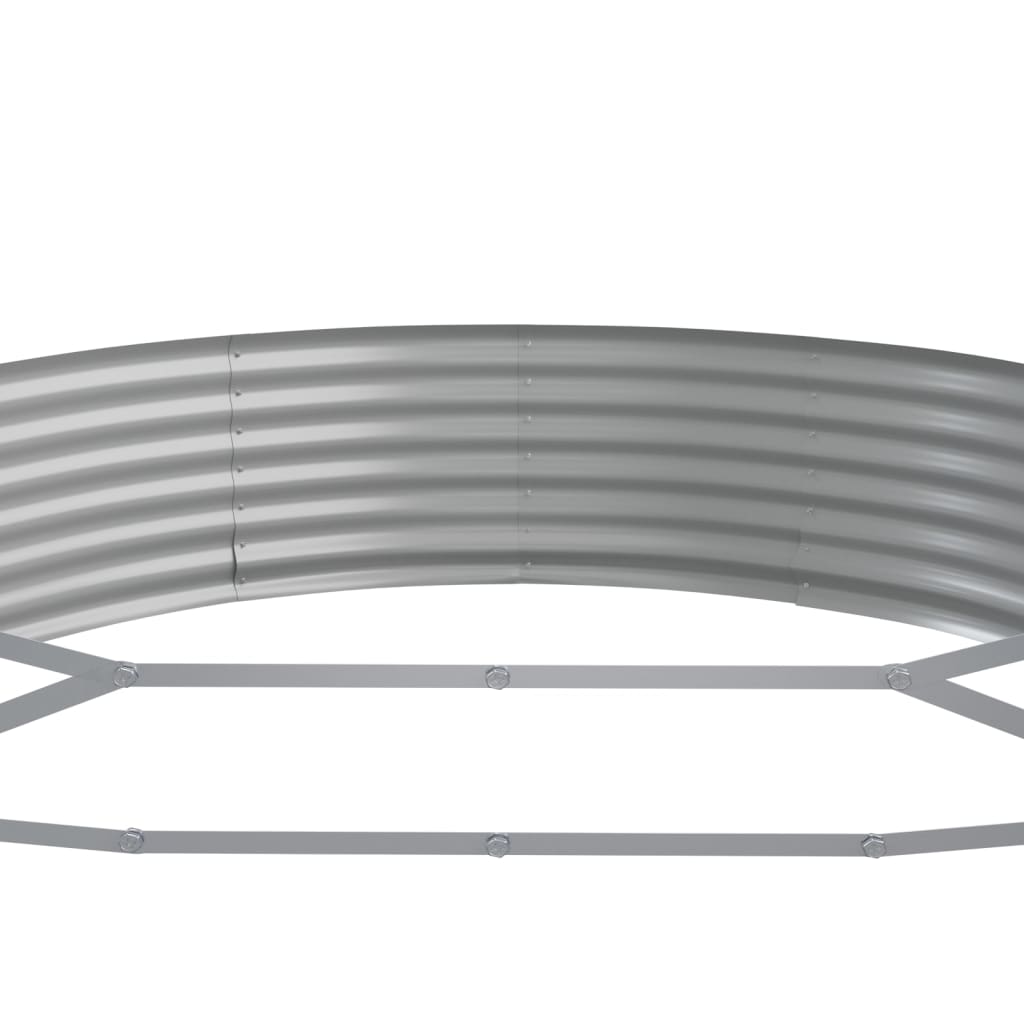 Jardinière Acier enduit de poudre 373x140x36 cm Argenté