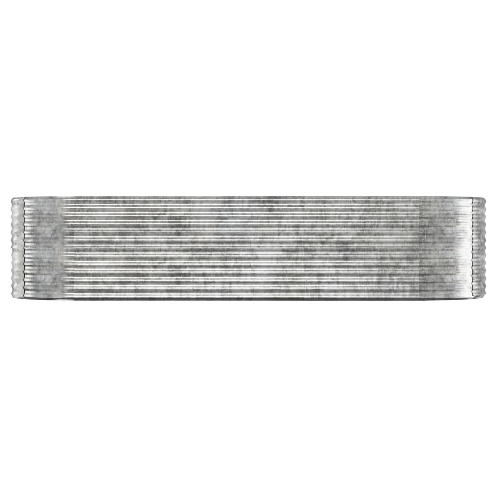 Jardinière Acier enduit de poudre 322x100x68 cm Argenté