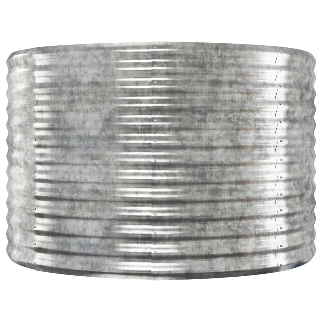 Jardinière Acier enduit de poudre 322x100x68 cm Argenté