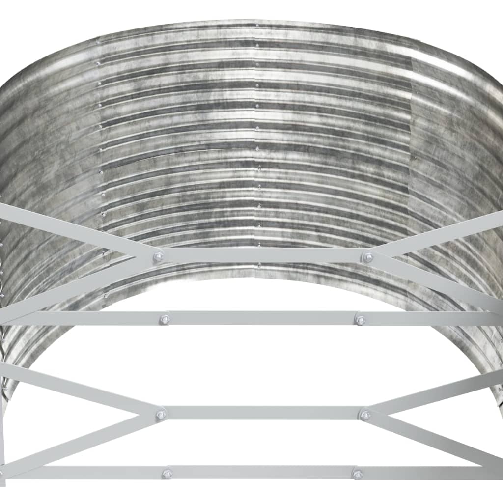 Jardinière Acier enduit de poudre 322x100x68 cm Argenté