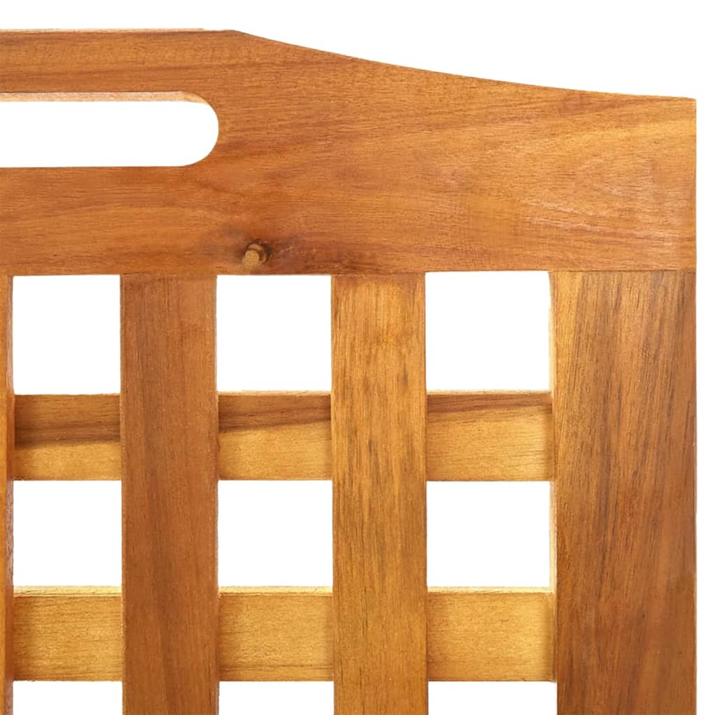 Cloison de séparation 3 panneaux 121,5x2x180 cm Bois d'acacia