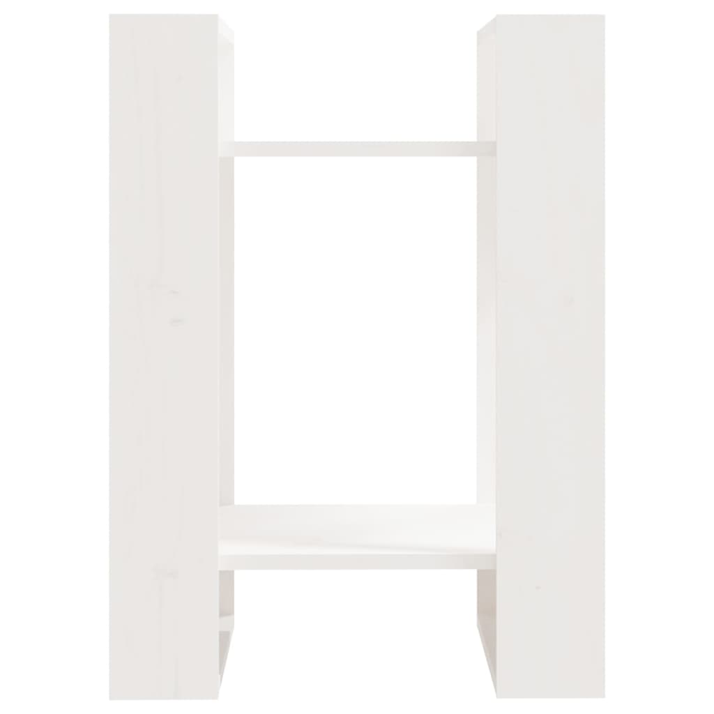 Bibliothèque/Séparateur de pièce Blanc 41x35x57 cm Pin solide