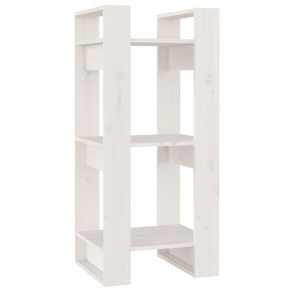Bibliothèque/Séparateur de pièce Blanc 41x35x91 cm Pin solide