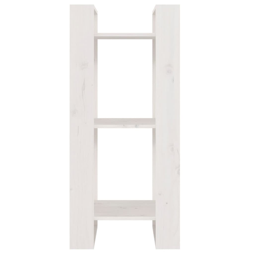 Bibliothèque/Séparateur de pièce Blanc 41x35x91 cm Pin solide