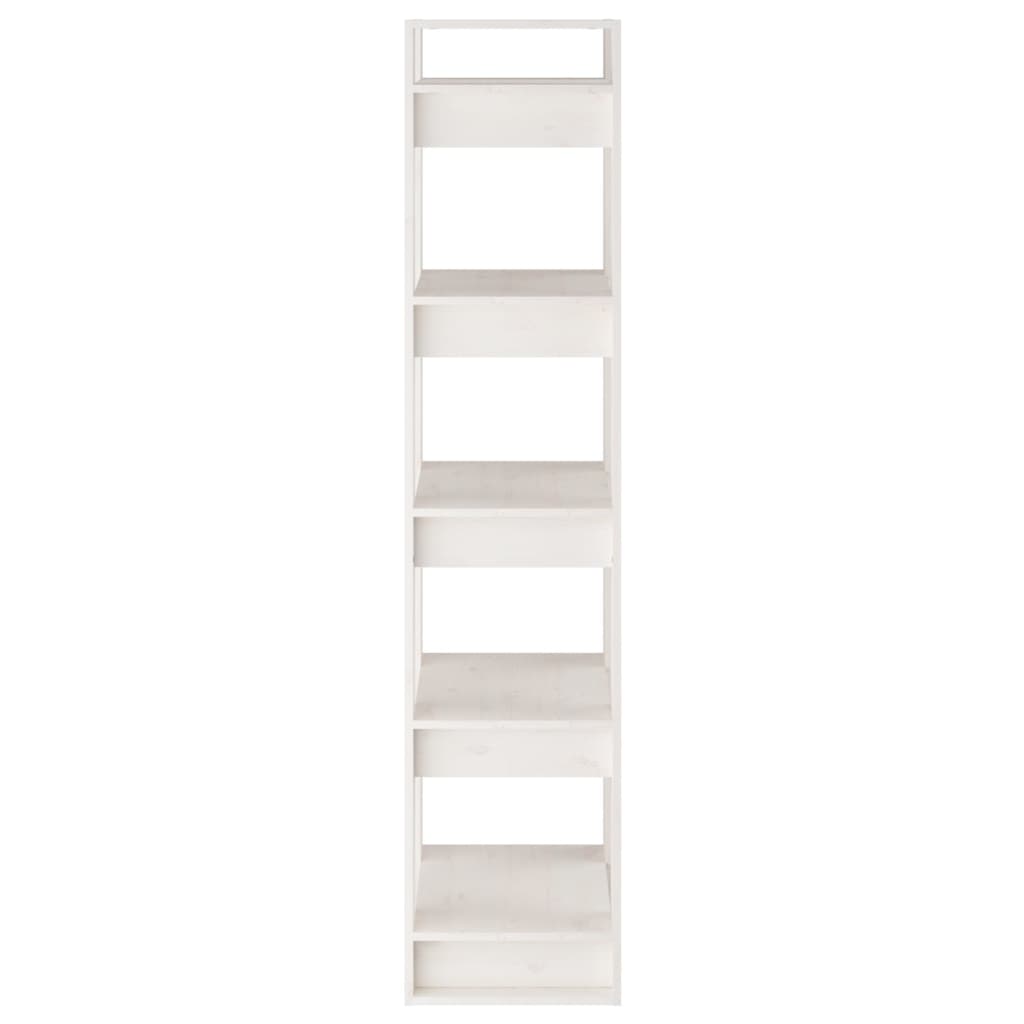 Bibliothèque/Séparateur de pièce Blanc 41x35x160 cm Pin solide