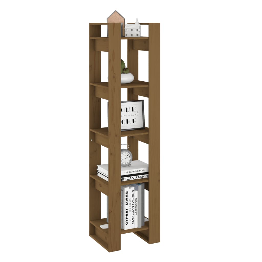 Bibliothèque/Cloison Marron miel 41x35x160 cm Pin solide