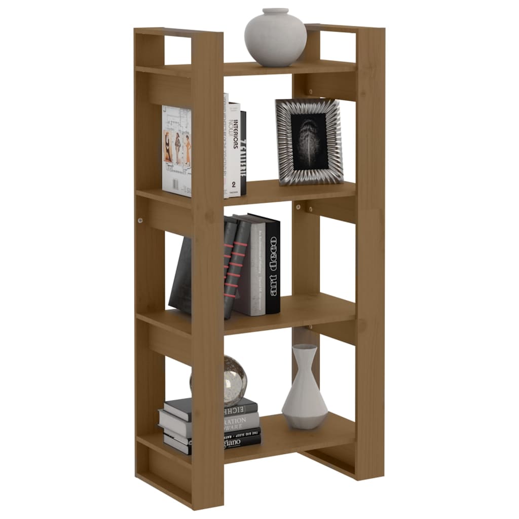 Bibliothèque/Cloison Marron miel 60x35x125 cm Bois massif