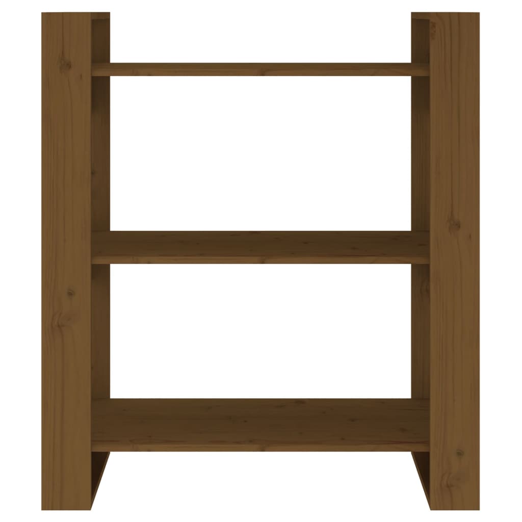 Bibliothèque/Cloison Marron miel 80x35x91 cm Bois massif