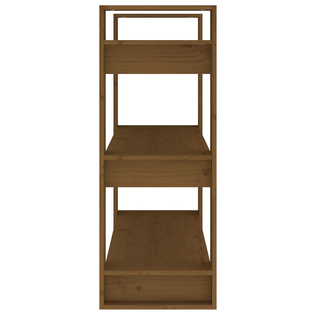 Bibliothèque/Cloison Marron miel 80x35x91 cm Bois massif
