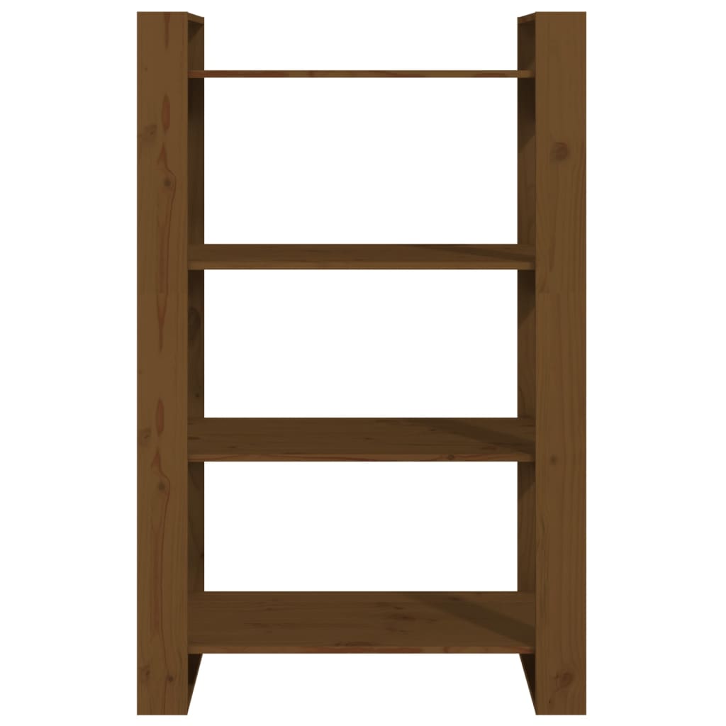 Bibliothèque/Cloison Marron miel 80x35x125 cm Bois massif