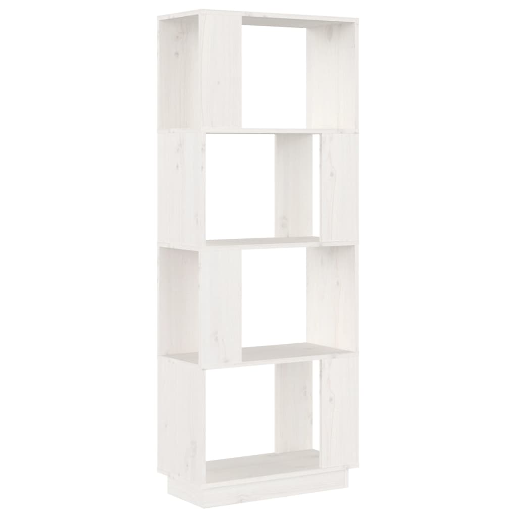 Bibliothèque/Séparateur de pièce Blanc 51x25x132 cm Pin solide
