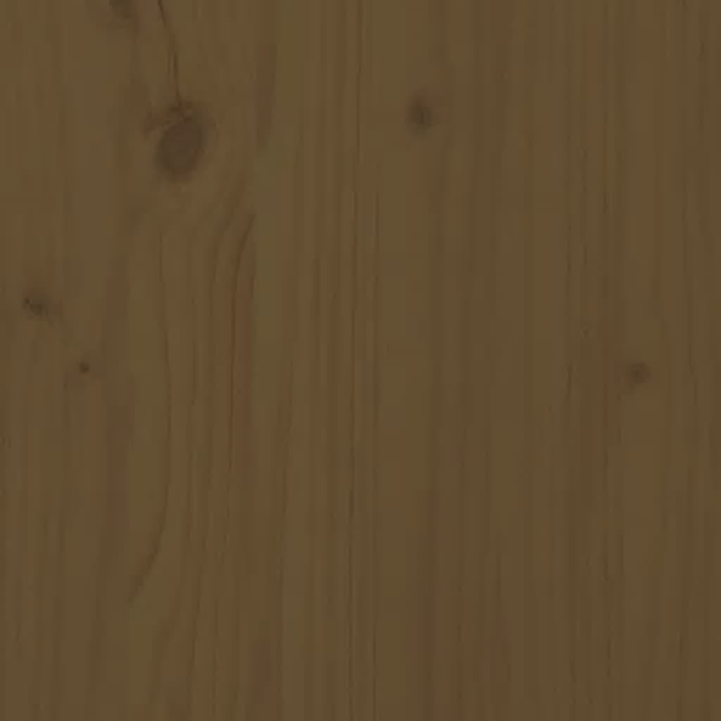 Bibliothèque/Cloison Marron miel 80x25x70 cm Bois massif