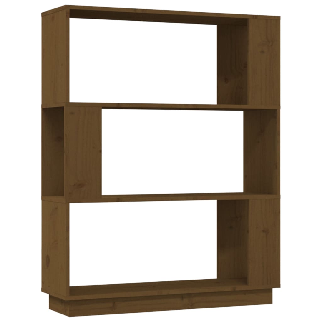 Bibliothèque/Cloison Marron miel 80x25x101 cm Bois massif