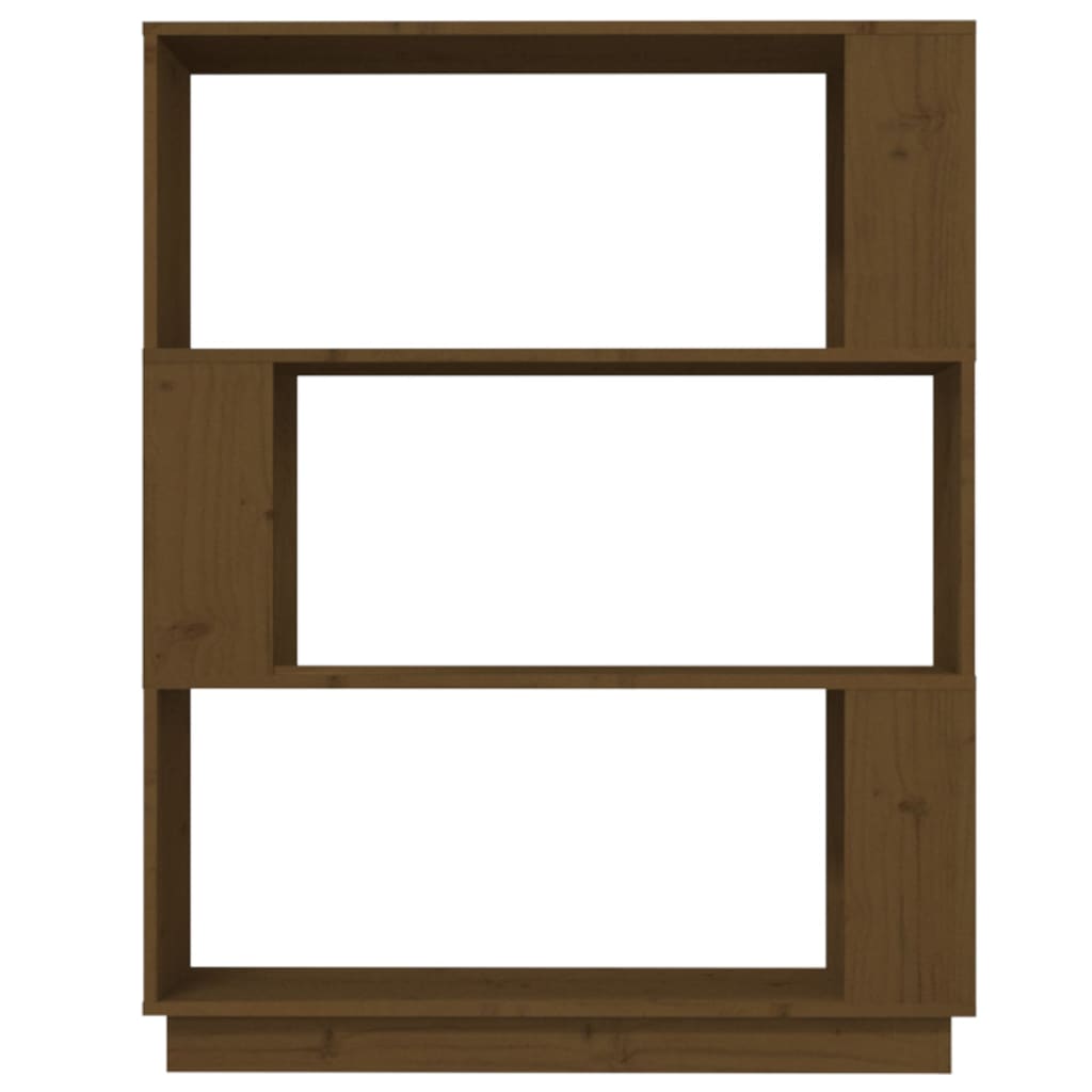 Bibliothèque/Cloison Marron miel 80x25x101 cm Bois massif