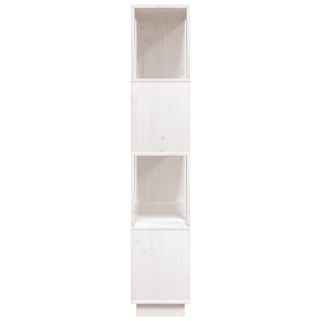 Bibliothèque/Séparateur de pièce Blanc 80x25x132 cm Pin solide