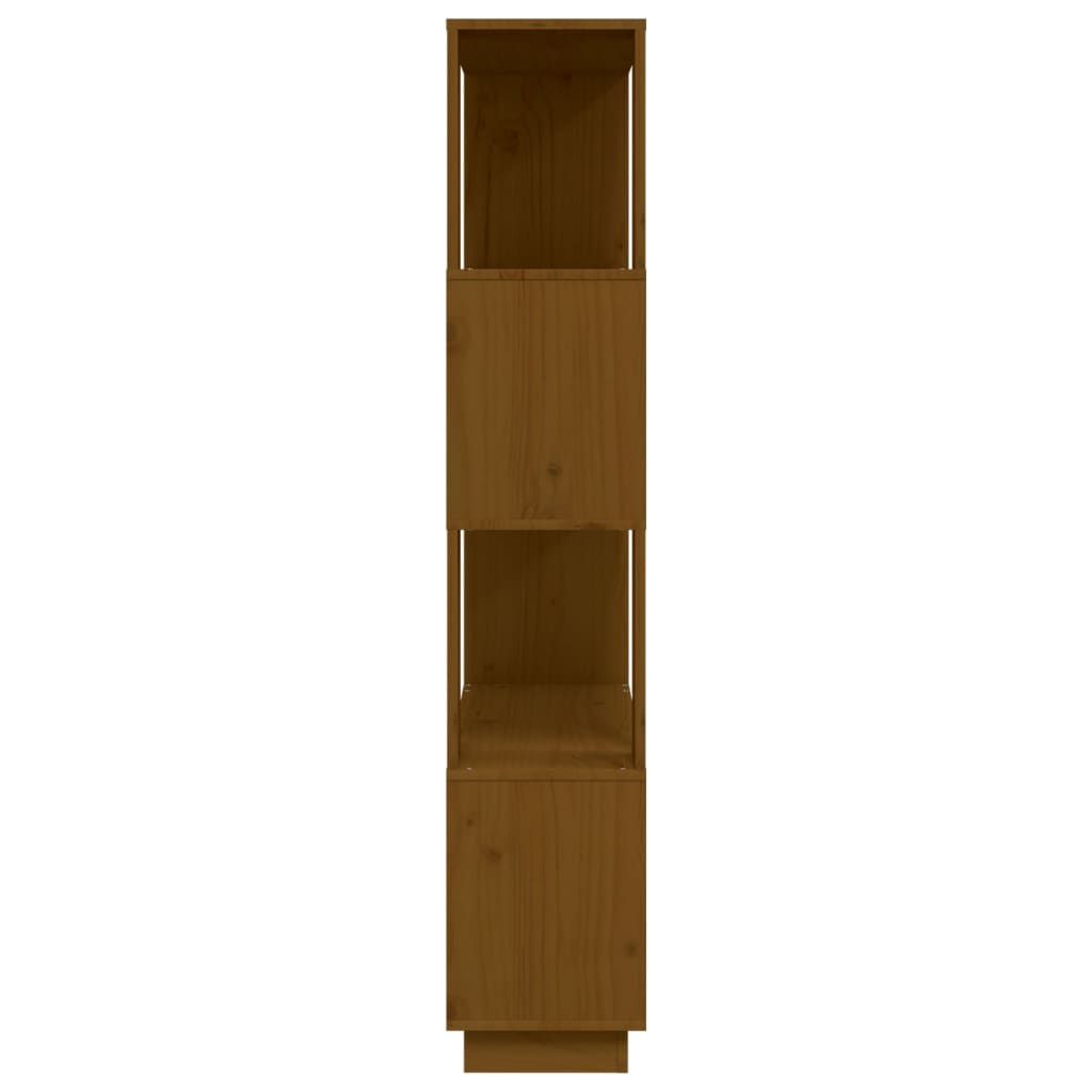 Bibliothèque/Cloison Marron miel 80x25x132 cm Bois massif