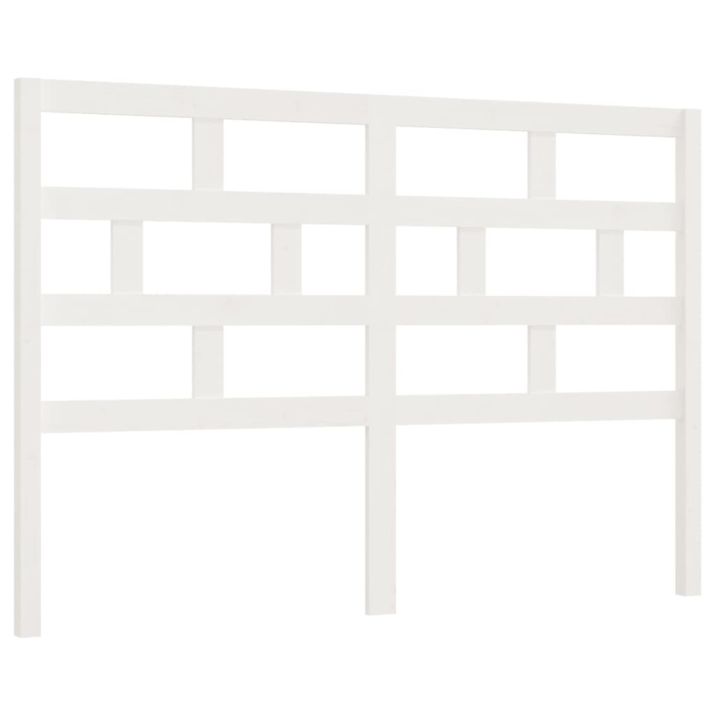 Tête de lit Blanc 146x4x100 cm Bois massif de pin