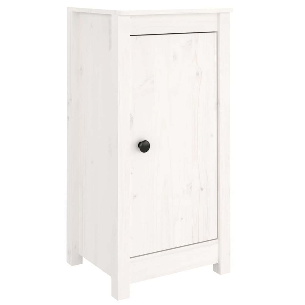 Buffet Blanc 40x35x80 cm Bois massif de pin
