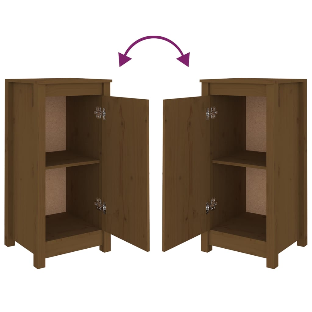 Buffet Marron miel 40x35x80 cm Bois massif de pin