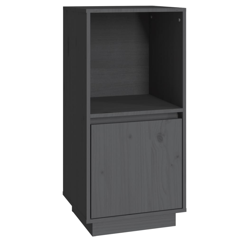 Buffet Gris 38x35x80 cm Bois de pin massif