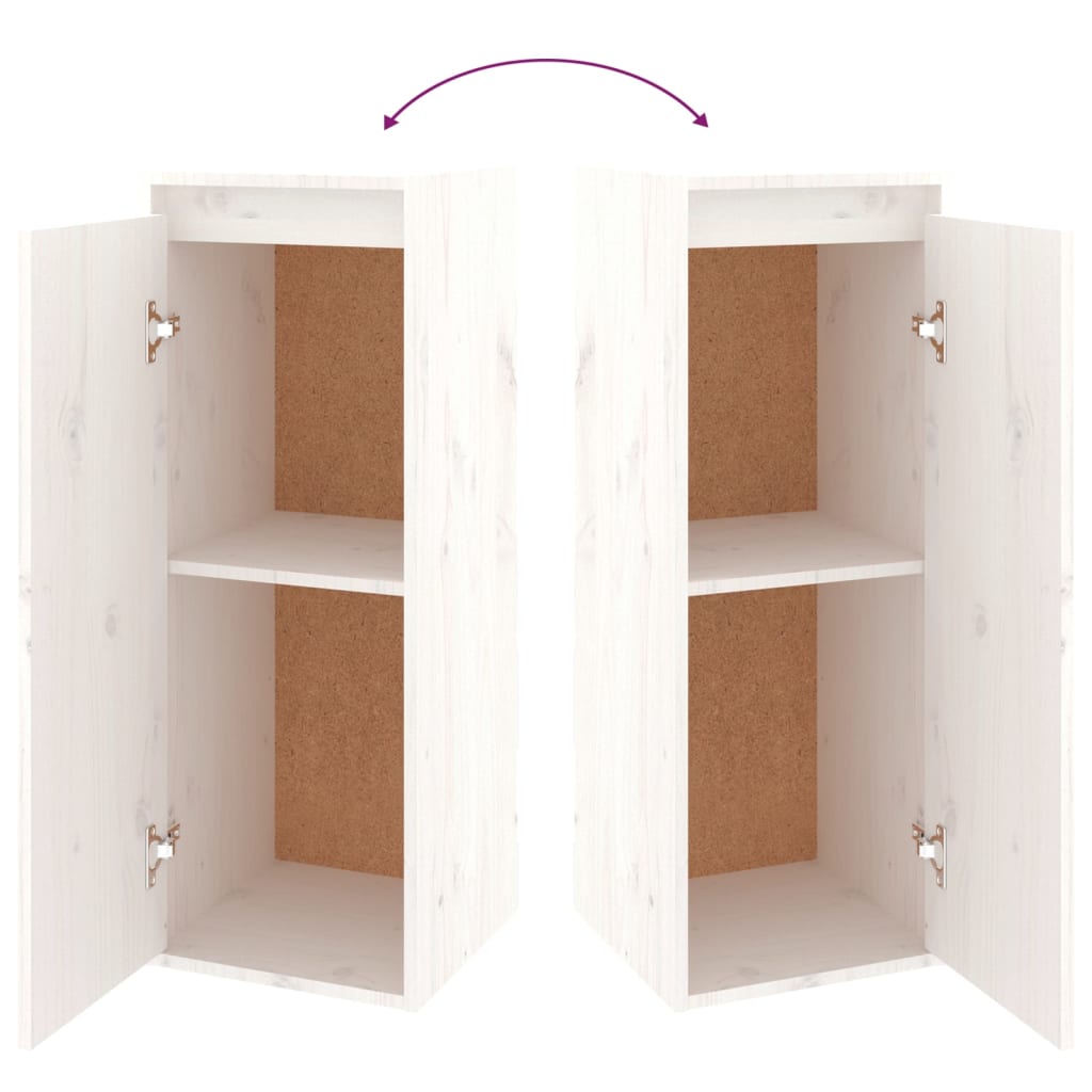 Meubles TV 5 pcs Blanc Bois massif de pin