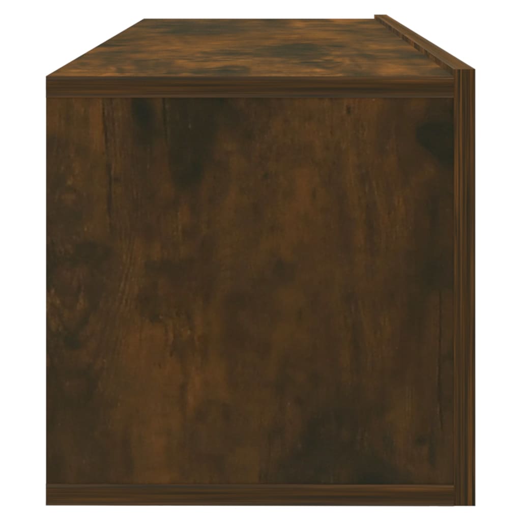 Armoire murale TV Chêne fumé 100x30x30 cm Bois d'ingénierie