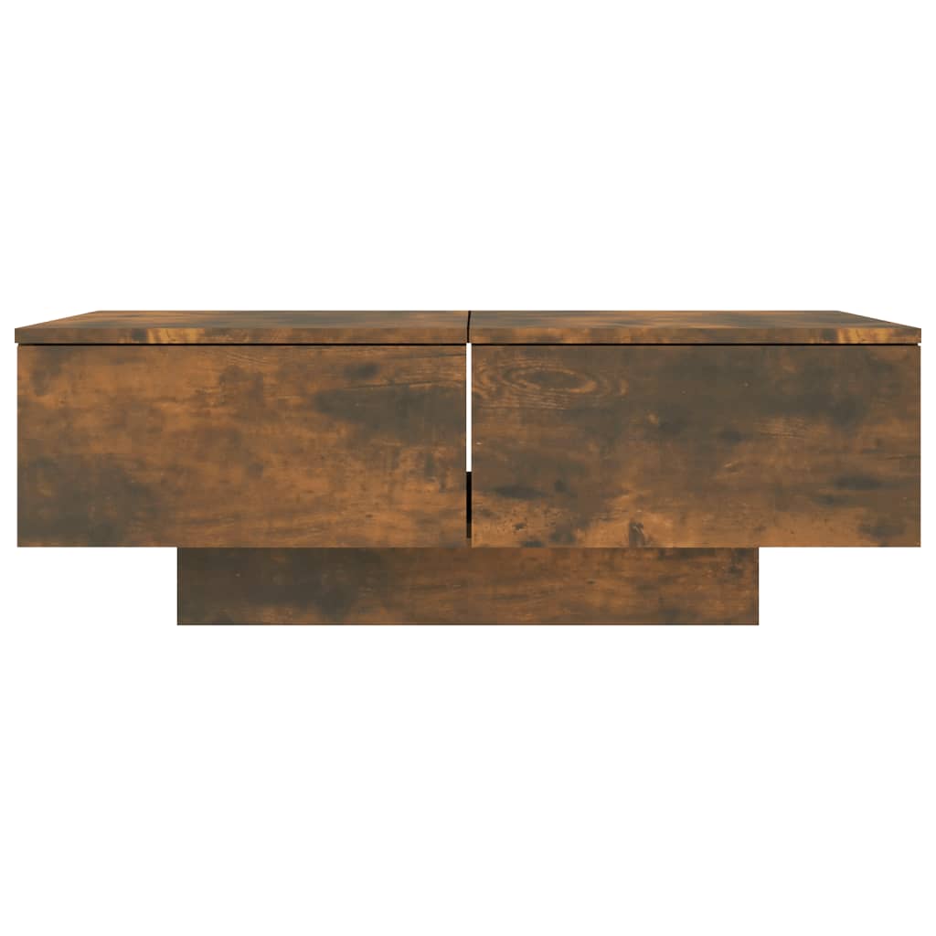 Table basse Chêne fumé 90x60x31 cm Bois d'ingénierie