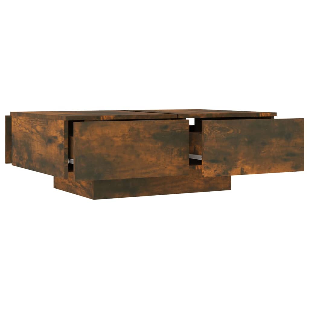 Table basse Chêne fumé 90x60x31 cm Bois d'ingénierie