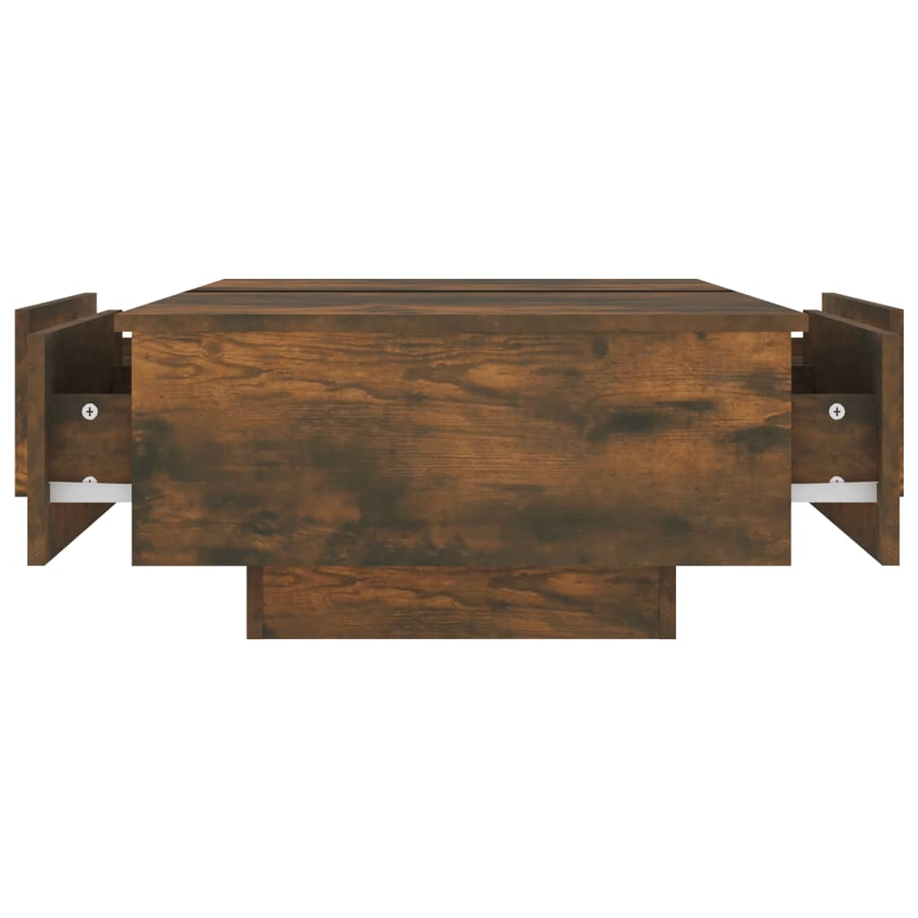 Table basse Chêne fumé 90x60x31 cm Bois d'ingénierie