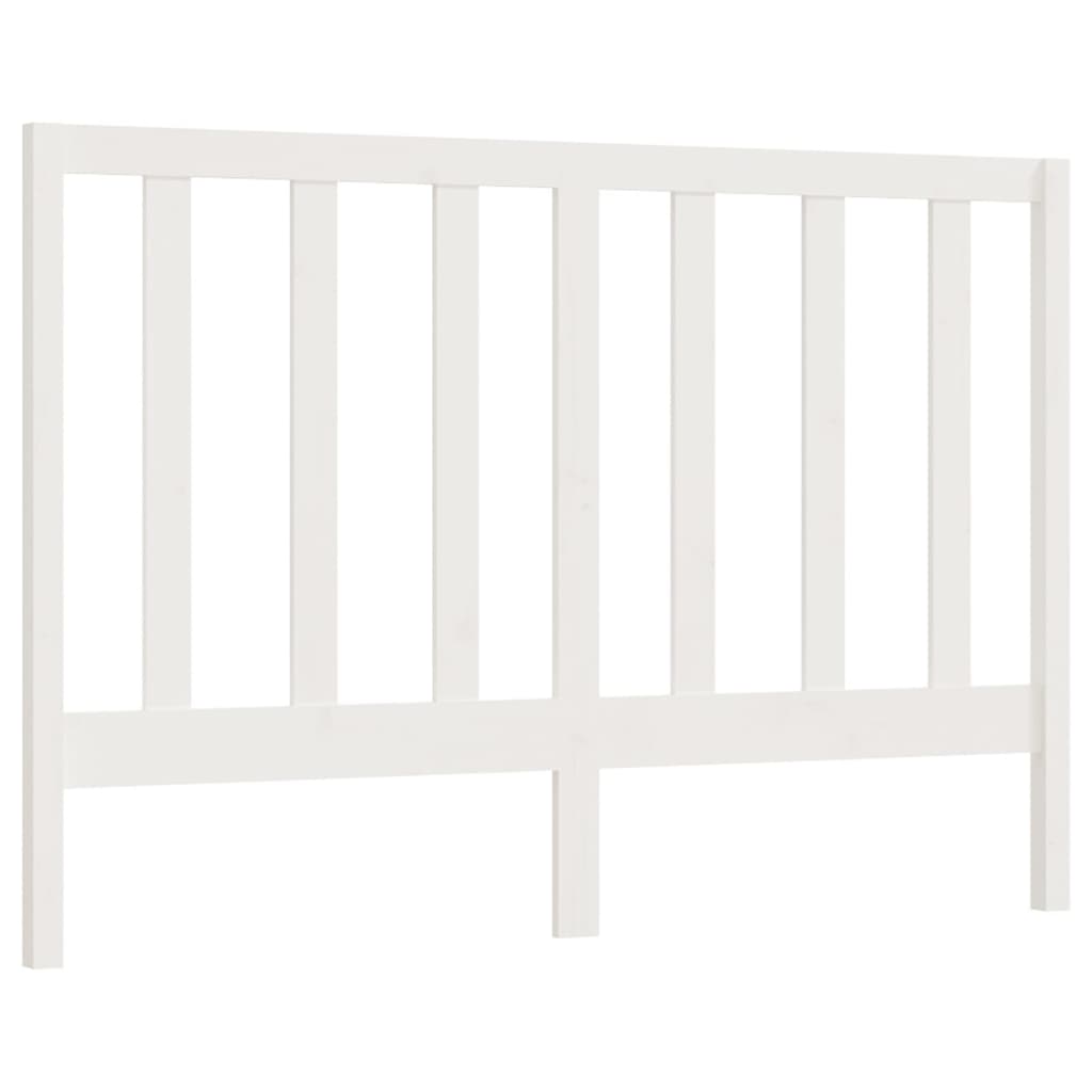 Tête de lit Blanc 146x4x100 cm Bois massif de pin