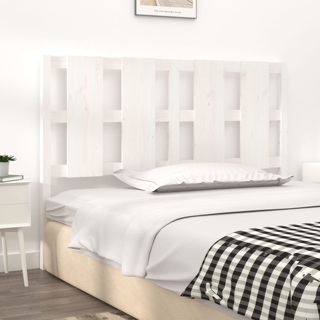 Tête de lit Blanc 145,5x4x100 cm Bois massif de pin