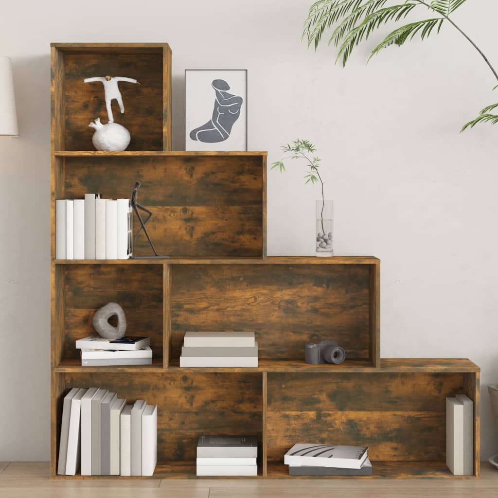 Armoire à livres Chêne fumé 155x24x160 cm