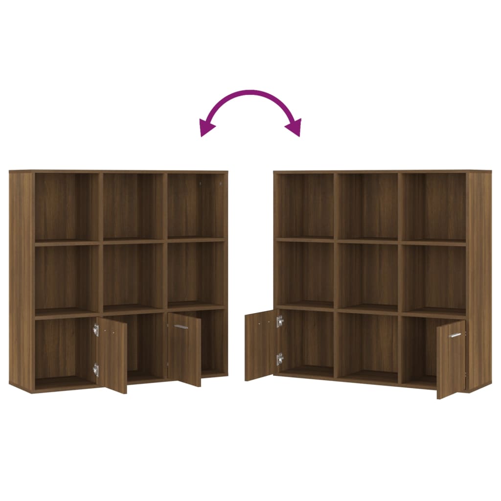 Armoire à livres Chêne marron 98x30x98 cm