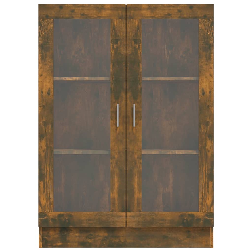 Armoire à vitrine Chêne fumé 82,5x30,5x115 cm Bois d'ingénierie