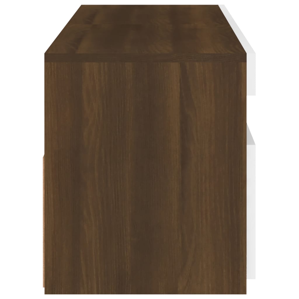 Meubles TV 2 pcs avec lumières LED Chêne marron 60x35x40 cm