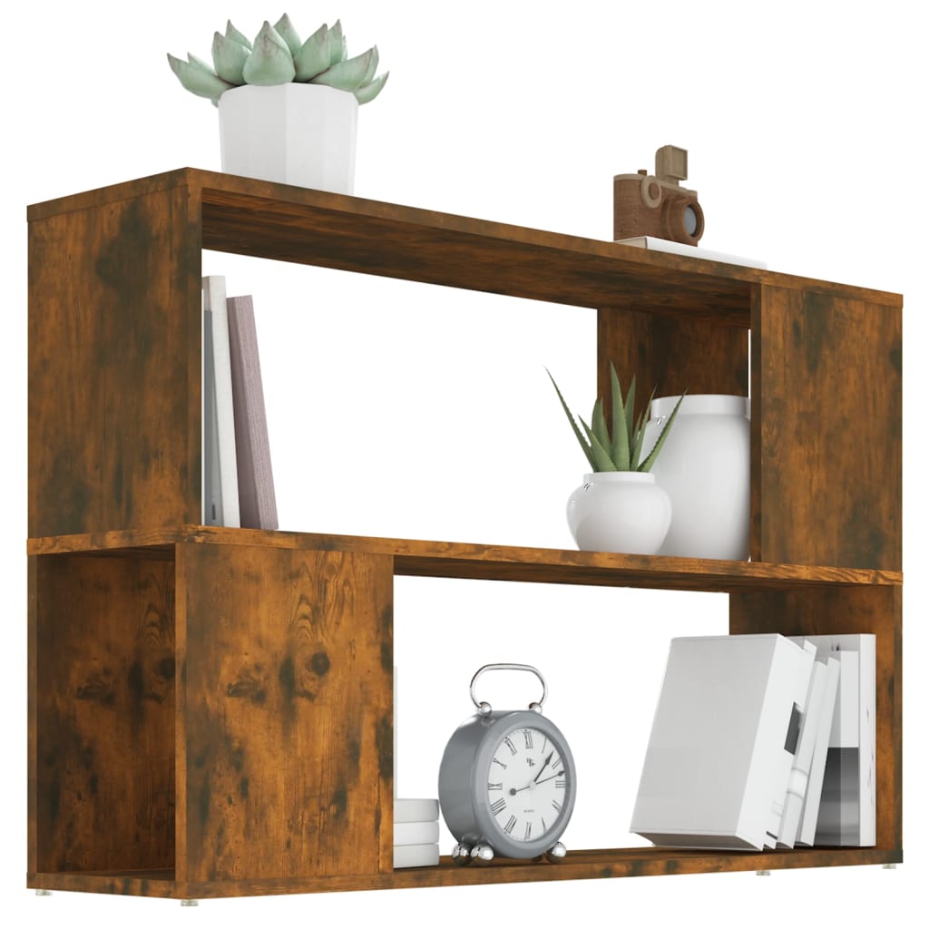 Bibliothèque Chêne fumé 100x24x63 cm Bois d'ingénierie