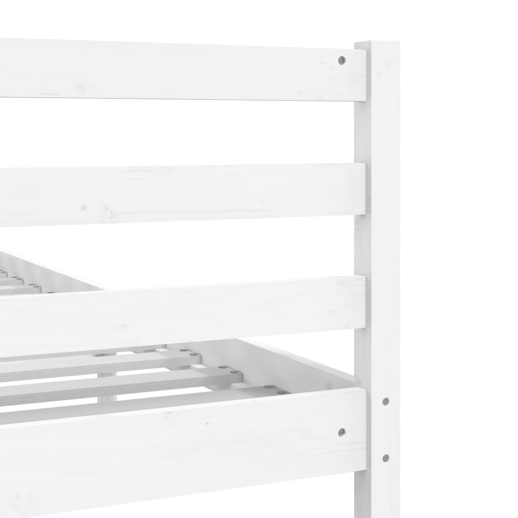 Cadre de lit Blanc Bois massif 160x200 cm