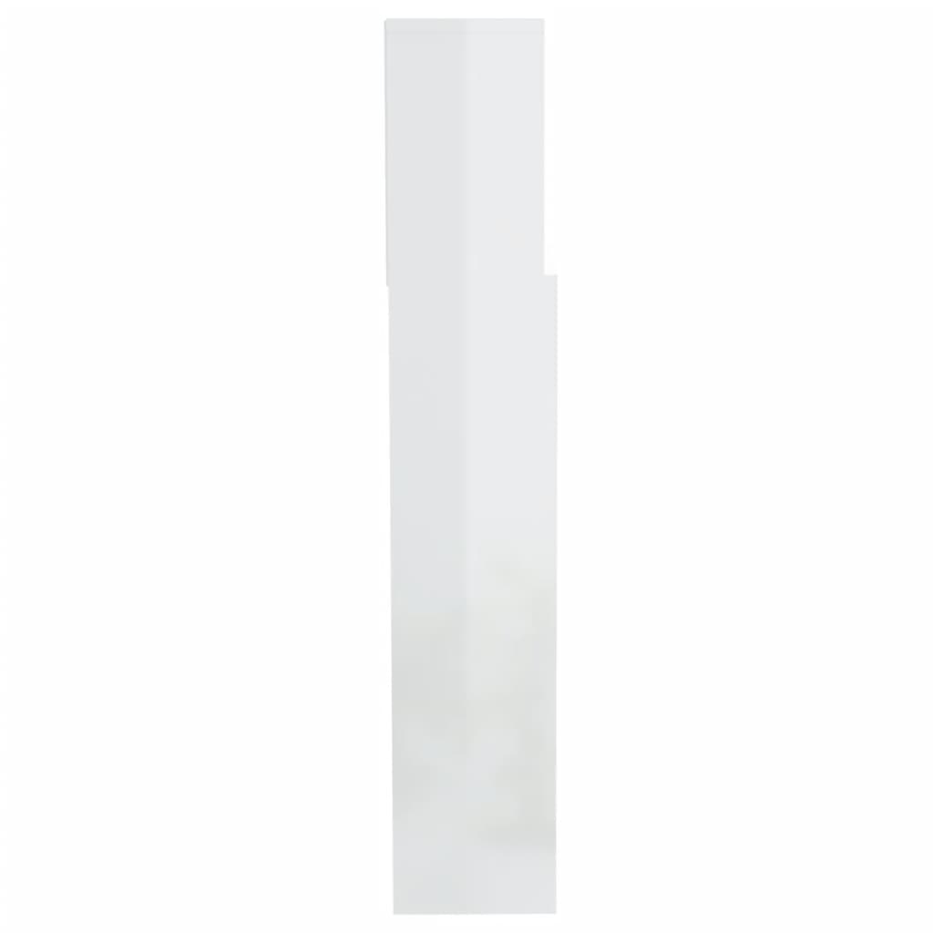 Armoire de tête de lit Blanc brillant 200x19x103,5 cm