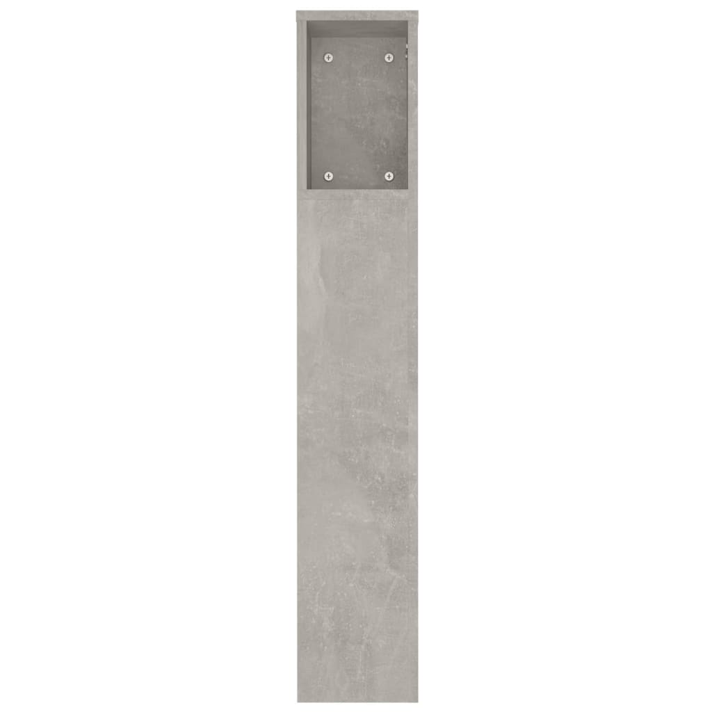 Armoire de tête de lit Gris béton 180x18,5x104,5 cm