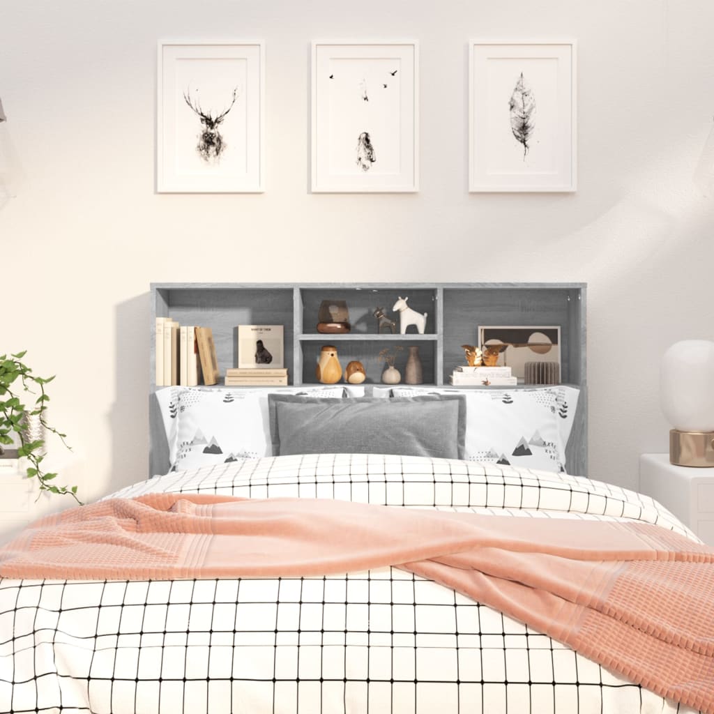 Armoire de tête de lit Sonoma gris 120x19x103,5 cm