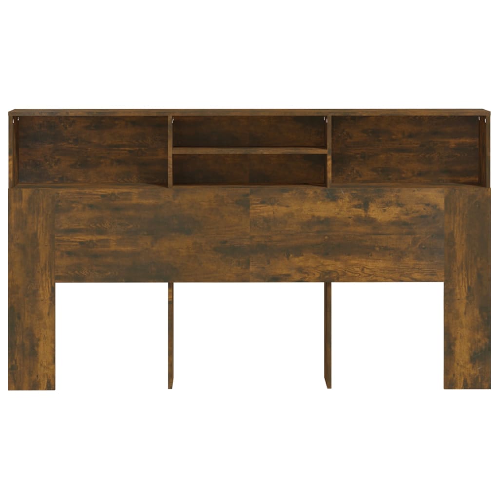 Armoire de tête de lit Chêne fumé 180x19x103,5 cm