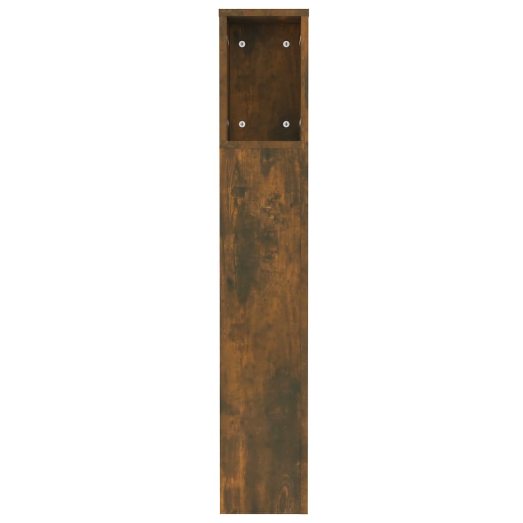 Armoire de tête de lit Chêne fumé 120x18,5x104,5 cm