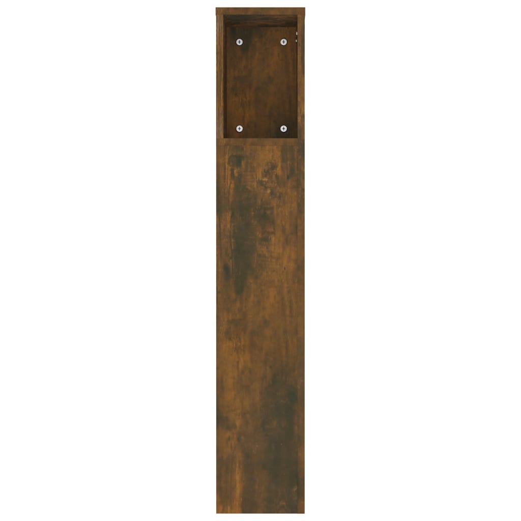 Armoire de tête de lit Chêne fumé 180x18,5x104,5 cm