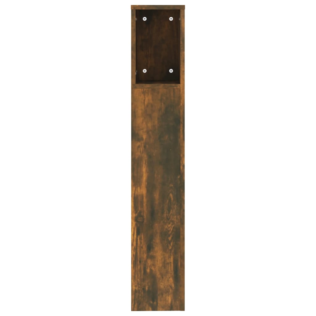 Armoire de tête de lit Chêne fumé 200x18,5x104,5 cm