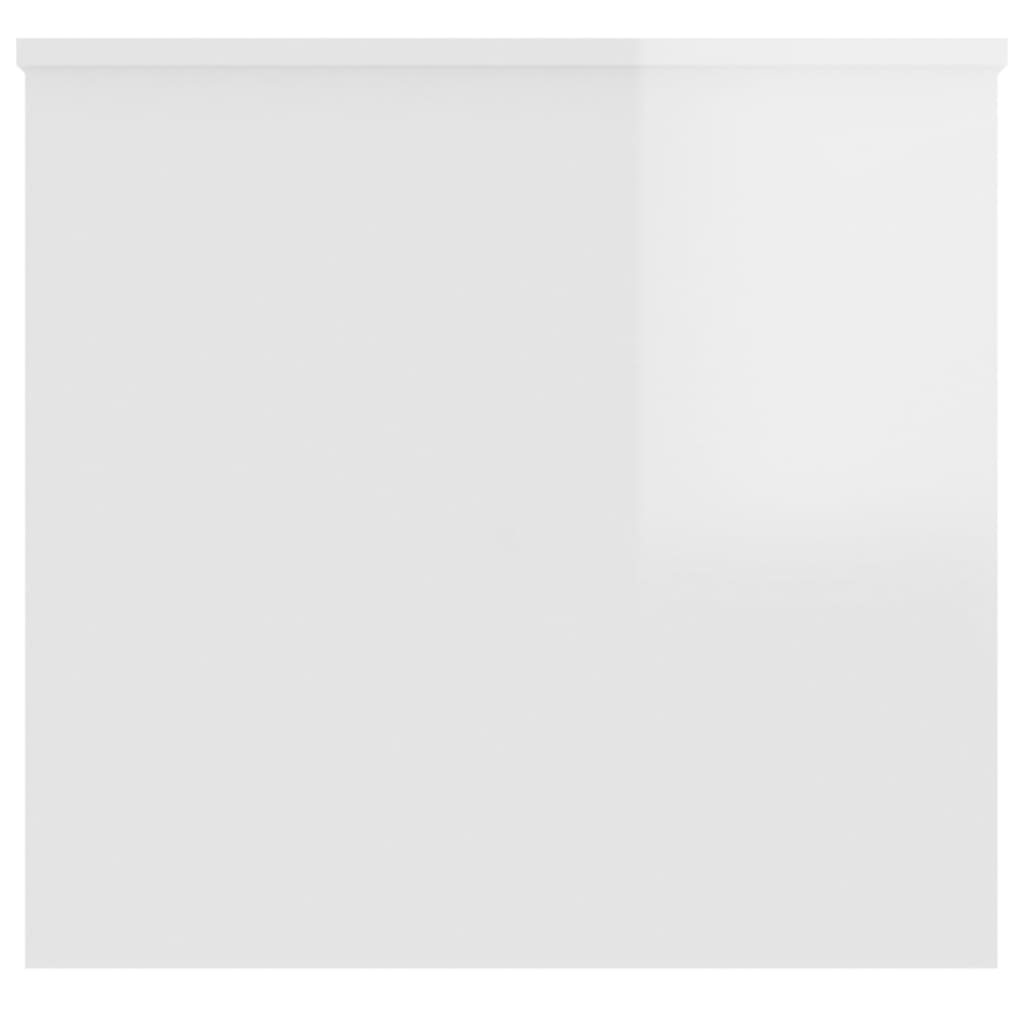 Table basse Blanc brillant 102x55,5x52,5 cm Bois d'ingénierie