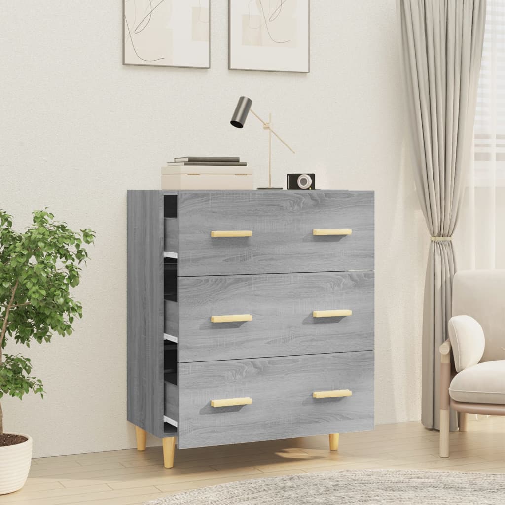 Buffet Sonoma gris 70x34x90 cm Bois d'ingénierie