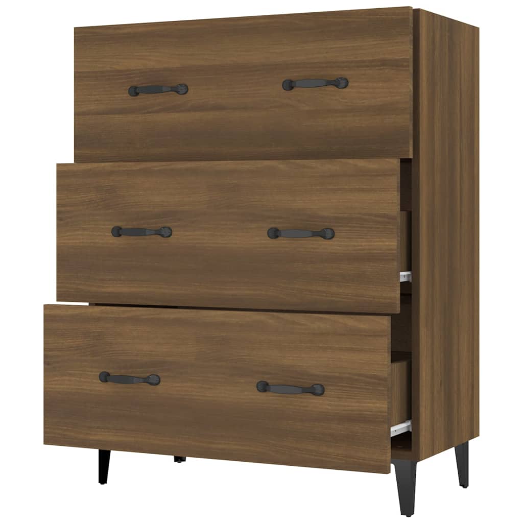 Buffet Chêne marron 69,5x34x90 cm Bois d'ingénierie