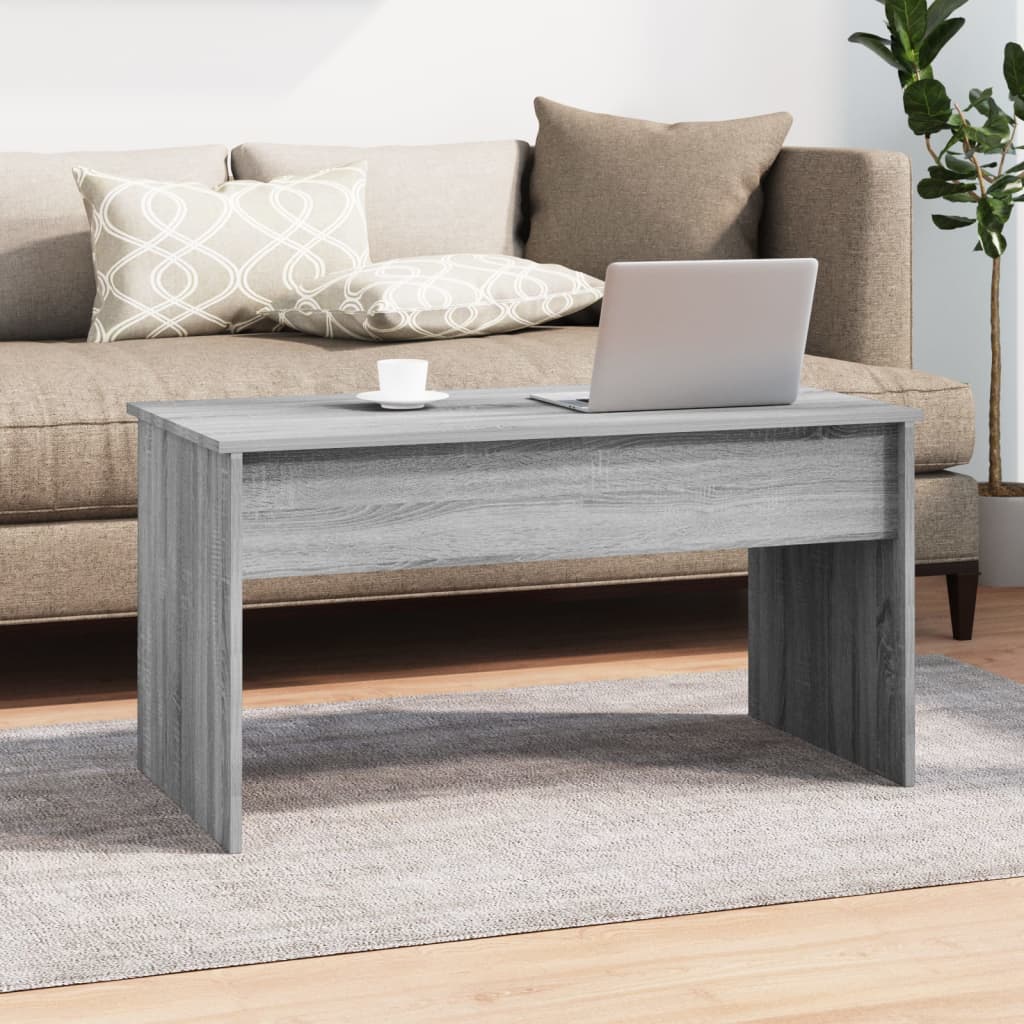 Table basse Sonoma gris 102x50,5x52,5 cm Bois d'ingénierie