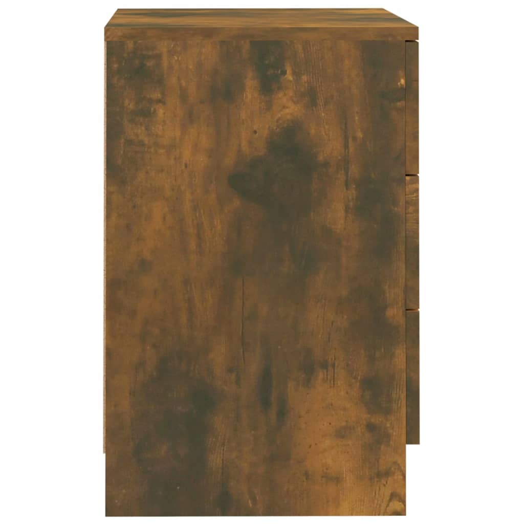 Tables de chevet 2 pcs Chêne fumé 38x35x56 cm Bois d'ingénierie